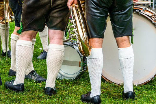 part of a typical bavarian brass instrument