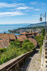 Walking down Montreux, Switzerland. 