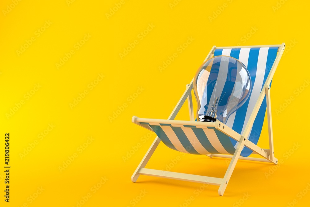 Sticker Light bulb on deck chair