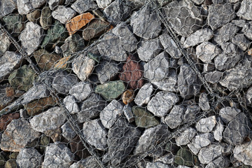 Gabion Wall, stone wall.