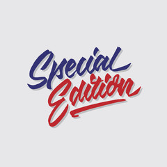 special edition hand lettering typography sales and marketing shop store signage poster	