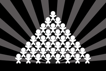 イメージ素材 友達 チームワーク 仲間 協力 ピラミッド 運動会 体育祭 競技 集中線 放射 組織 Wall Mural Tomo00