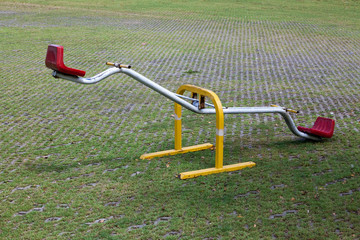  Seesaw in the park.