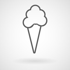 Ice cream line icon, vector
