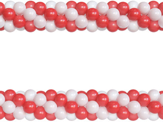 Balloons frame, celebration template, 3d rendering