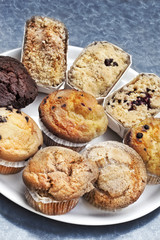 Close up of various cakes