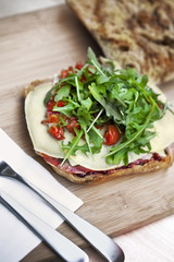 Creative French hamburger