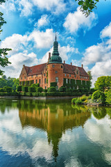 Renaissance old vintage Castle in southern Sweden