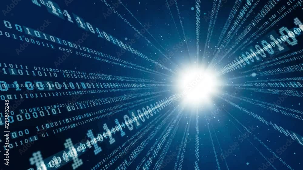 Aufkleber Digital binary code concept.