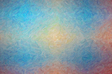 blue, red and vanilla  Impressionist Impasto background illustration.