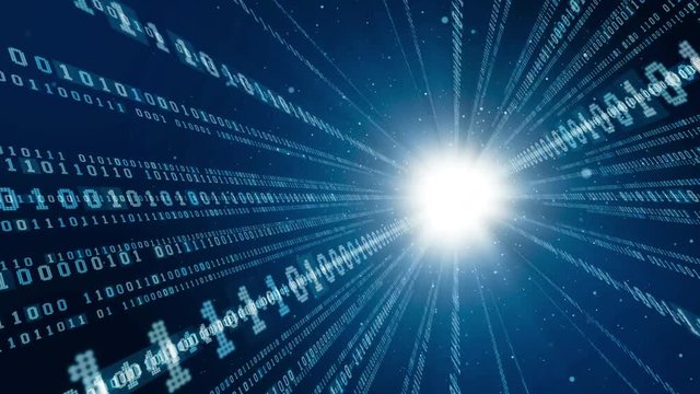 Digital binary code concept.