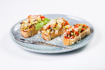 vegetable bruschetta in studio