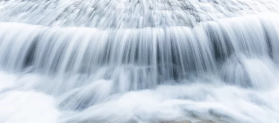 Zelfklevend Fotobehang Panoramic waterfall background © yotrakbutda