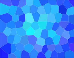 Fototapeta na wymiar Handsome abstract illustration of blue middle size hexagon with bright colors paint. Handsome background for your prints.