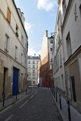 Fototapeta na wymiar Ruelle pavée à Paris, France