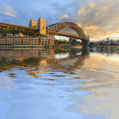 Sydney Harbour Bridge Australia Spectacular Early Morning Light