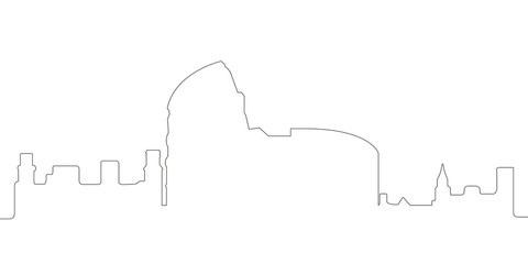 Fototapeta premium Continous line skyline of Rome