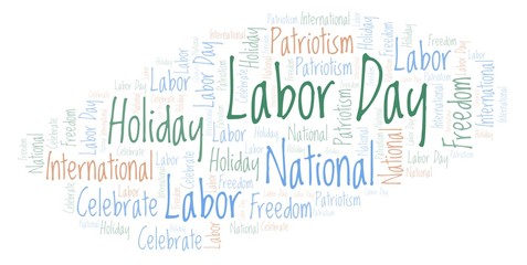 Obraz premium Labor Day word cloud.