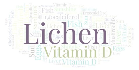 Obraz premium Lichen word cloud.