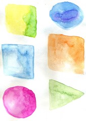 Watercolor splotches art