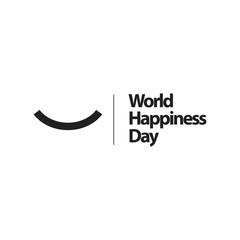 World Happiness Day Vector Template Design Illustration