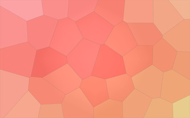 Fototapeta na wymiar Orange, red and green Giant Hexagon background illustration.