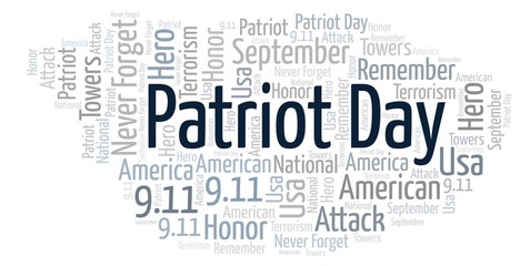 Patriot Day word cloud.