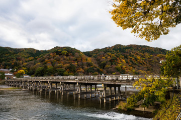 Togetsukyo bridge in autumn, Arashiyama