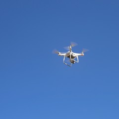 Radio-controlled model in flight.