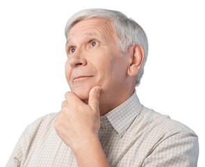 Portrait of a Senior Man Thinking