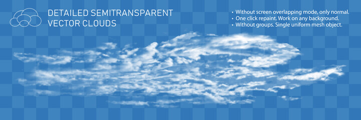 Realistic steam transparent vector. Fountain cloud flow