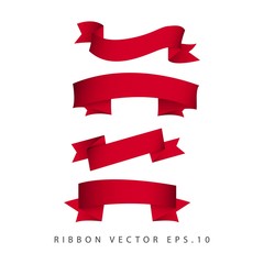 Ribbon Set Vector Template Design Illustration