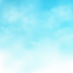 Naklejka na ściany i meble Abstract of realistic blue sky with clouds background.
