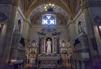 Fototapeta na wymiar Chapel of San Francesco - Church of the Monastery of Santa Chiara - Naples