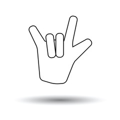 Rock hand icon
