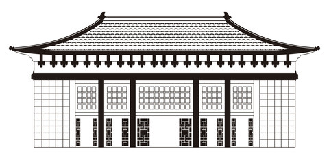 Isolated asian building icon