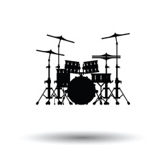Obraz na płótnie Canvas Drum set icon