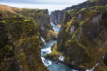 Fjadrargljufur canyon in Iceland