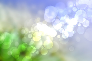 Obraz premium Abstract colorful gradient green white bokeh lights background texture.