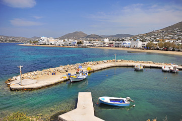 Fototapeta na wymiar Panoramic view of Parikia village on Paros island