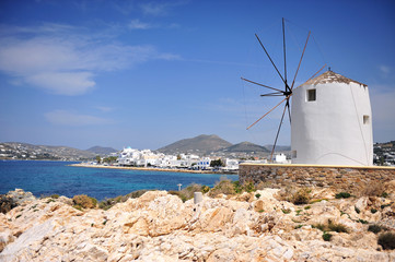 Old traditional windwill at the hill