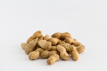 Peanuts on White Background