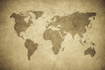 grunge map of the world.