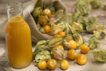 rich cape gooseberry juice, rich in vitamin C - Physalis peruviana