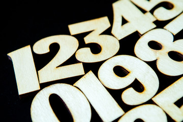 Background of numbers. from zero to nine. Background with numbers. Numbers texture