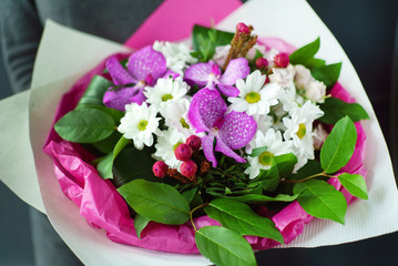 nice buquet in the hands