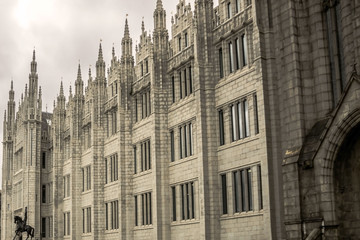 Marischal College buildings in Aberdeen, Scotland, UK. 30th of May 2015