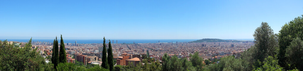  Panoramic view on the city of Barcelona, Catalonia - SpainCSC