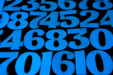 Background of numbers. from zero to nine. Background with numbers. Numbers texture