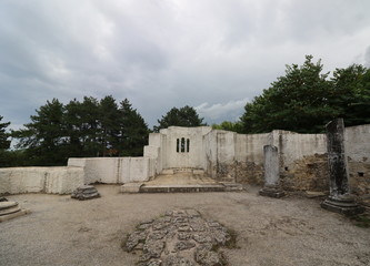 Ruins of Round (Golden) Church of St. John near The capital city of the First Bulgarian Empire Great Preslav (Veliki Preslav), Bulgaria